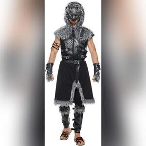 NWT EraSpooky Adult Viking Wolf Werewolf Costume Cosplay Suit, Medium
